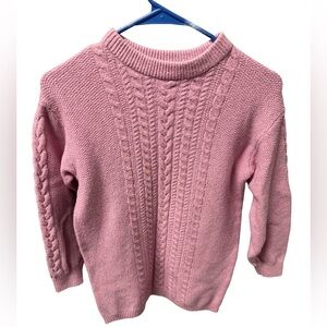 Old Navy Girl’s Medium Pink Cable Knit Sweater